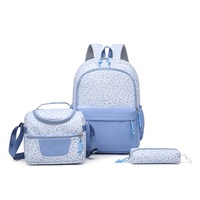 Ensemble de 3 sacs d'école personnalisés avec logo pour enfants, sac à dos pas cher pour garçons et filles avec boîte à lunch et trousse à crayons, vente en gros OEM