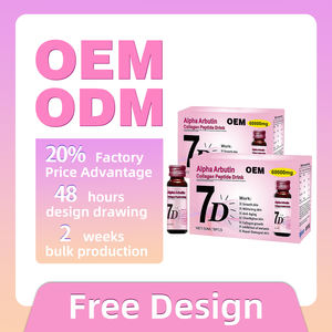 Bebida de Colágeno con Péptidos de Colágeno, Alfa Arbutina 7D, L-Glutatión, Ácido Hialurónico y Nido de Pájaro para Adultos, OEM - Product Image 1