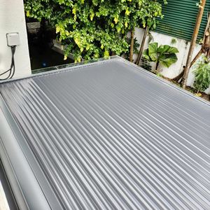 <span class=keywords><strong>Volet</strong></span> <span class=keywords><strong>roulant</strong></span> automatique télécommandé en alliage d'aluminium Mingkai pour véranda, isolation thermique, pare-soleil uni - Product Image 4