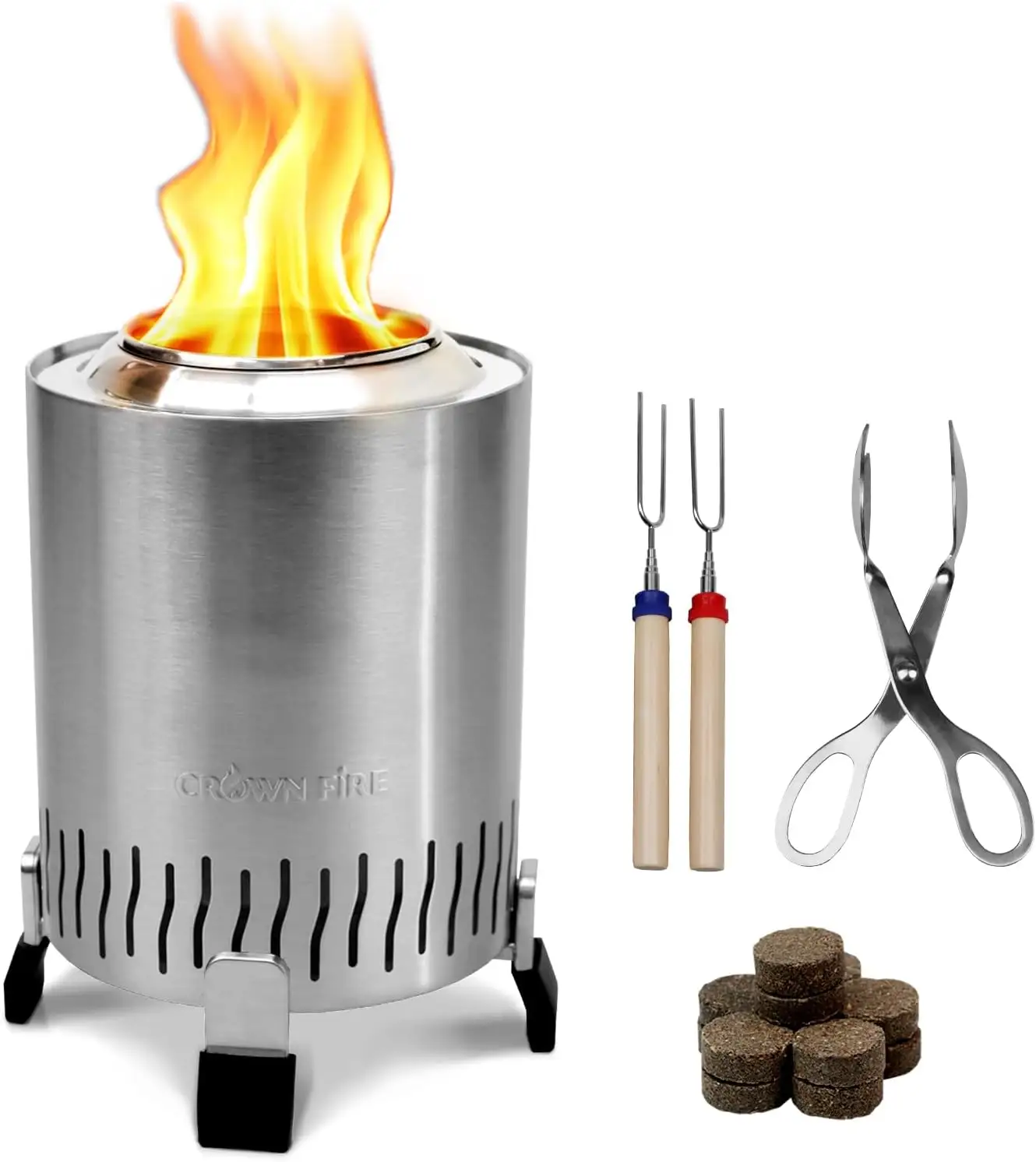 בור מדורה תנור ללא עשן עבור חיצוני נירוסטה קמינים בוער עצים מעמד נייד בור אש תנור מדורה