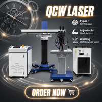 Machine de soudage laser portative QCW, système de soudage laser à fibre léger pour la réparation et l'épissage des métaux