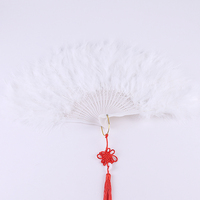 Éventail de danse de cour pour femmes, artisanat d'art, plumes pliantes, décoration de la maison, danse faite à la main, accessoires de fête de mariage, cadeaux artisanaux