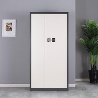 Coffre-fort numérique intelligent KENING JQ-098 avec serrure à code, armoire de bureau moderne, armoire à dossiers financiers avec empreinte digitale, panneau métallique, 2 tiroirs