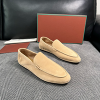 Mocassins en daim pour hommes, chaussures décontractées de luxe pour la conduite, légères et confortables pour le quotidien