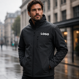 OEM Men 90% Polyester 10% Spandex Softshell <strong>Fleece</strong> <strong>Lined</strong> Men's Windbreaker Windproof Plus Size Sports Outdoor Windbreaker <strong>Jacket</strong> - Product Image 1
