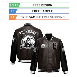 Giacca da Baseball Personalizzata per Uomo, Vendita Diretta dalla Fabbrica, Giacca Varsity Streetwear con Maniche in Pelle, Basso MOQ - Product Image 3