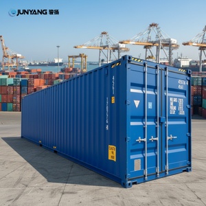 ตู้คอนเทนเนอร์เหล็กคอร์เทนแบบแห้งขนาด 40 ฟุต HC High Cube 40HQ ตู้คอนเทนเนอร์ขนส่งมาตรฐานขนาด 40 ฟุต 20GP ความจุ 76.2 ลูกบาศก์เมตร ได้รับการรับรอง CSC จาก JUNYANG - Product Image 1