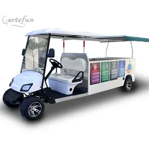 Mini Caminhão Agrícola Mini Golf Car 5kw 48V Pickup Electric Cargo Car Coleta De Lixo Carro