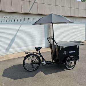 UB9045 Café Cargo Bike 7 Vitesses Pédale Assist Cargo Bikes 3 Roues Manuel Mobile Cafe Cargo Tricycle pour les entreprises - Product Image 2
