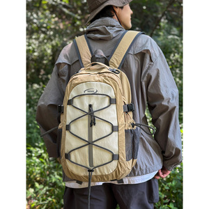 Hiking <b>Backpack</b> 18 In Adjustable Fit Large Capacity Mountaineering Travel Bag For Men Color Blocking Design - Product Image 5