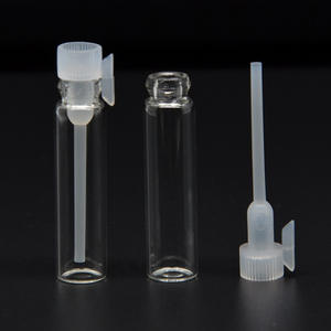 Vial de muestra de perfume transparente de 1ml, 2ml, 3ml, botella de vidrio pequeña con tapón de plástico - Product Image 5