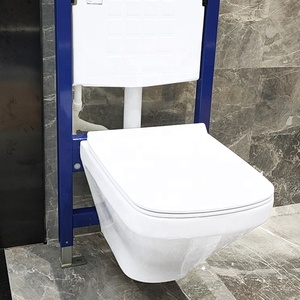 <span class=keywords><strong>WC</strong></span> <span class=keywords><strong>suspendu</strong></span> mural PATE B2353, <span class=keywords><strong>WC</strong></span> sans bride, noir mat rétro, sièges de toilettes muraux - Product Image 3
