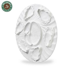 Vaisselle plate en <span class=keywords><strong>porcelaine</strong></span> créative, hôtel, cuisine occidentale, <span class=keywords><strong>assiette</strong></span> de service ronde en céramique pliable - Product Image 6