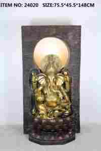 น้ำพุเรซินขนาดใหญ่มีไฟสำหรับตกแต่งบ้านสำนักงานฮวงจุ้ยรูปปั้นช้างมีไฟ - Product Image 3