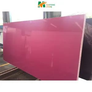 Comptoir de pierre à Quartz, palette de 100% unités, couleur rose pur, Surface solide modifiée, comptoir de vanité