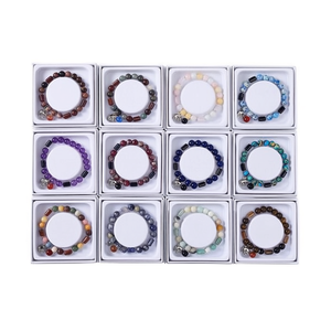 Bracciale in Acciaio Inossidabile con Elefante e Pietra Naturale da 8mm - Product Image 2