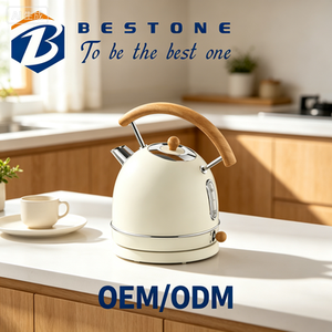 BESTONE Retro Breakfast <b>Set</b> 16 Type Electric <b>Stainless</b> <b>Steel</b> <b>Toaster</b> <b>Kettle</b> Blender Gift Box Household Appliance OEM ODM - Product Image 4