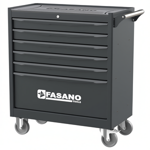 Fasano <b>Tools</b> 6 <b>Drawer</b> Rolling <b>Tool</b> Cabinet Heavy Duty Steel Workshop Storage Cart with Lock and Casters - Product Image 2