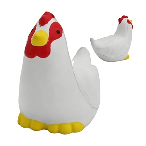 Pelota Antiestrés de Espuma de Poliuretano con Forma de Gallina, Personalizable con Logotipo, Promocional - Product Image 1