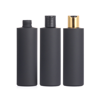 Marque privée De Luxe 30ml-500ml Doux Au Toucher Noir Mat Cheveux Couleur Chien Disque Cap Shampooing Bouteille En Plastique Bouteille Lotion Pompe