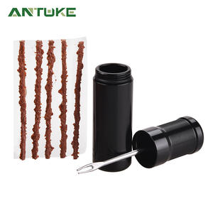 Outil de réparation de pneus de vélo en acier au carbone noir, réparation d'urgence portable pour vélos de montagne avec bandes adhésives - Product Image 2