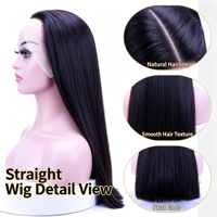 Perruque en cheveux humains Remy sans colle, avec dentelle frontale HD 13x4, commande d'essai flexible en gros, emballage personnalisé, bonnet intérieur respirant
