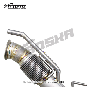 ระบบท่อไอเสียแบบ Catback สำหรับ Mclaren 765LT 4.0T ปี 2020+ ยี่ห้อ Boska ผลิตจากไทเทเนียม น้ำหนักเบา ไม่มีตัวเก็บเสียง แบบท่อไอเสียตรง - Product Image 2