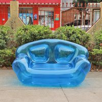 Canapé gonflable double en PVC transparent pour le camping en plein air