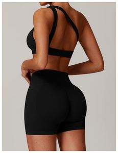 Soutien-gorge <span class=keywords><strong>de</strong></span> yoga asymétrique sexy pour femme, léger, à séchage rapide, respirant, antichoc, avec logo frontal - Product Image 4