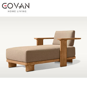 Chaise longue en teck durable pour le confort extérieur Lit de repos stable <span class=keywords><strong>et</strong></span> résistant au soleil pour les hôtels, les parcs <span class=keywords><strong>et</strong></span> les villas - Product Image 1