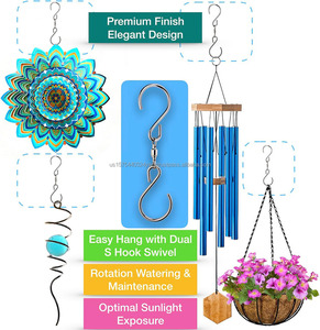 Swivel <b>Hooks</b> Dual Swivel <b>S</b> <b>Hooks</b> Twisters Hangers Wind Spinner Wind Chimes Hanging Windsocks for Indoor Outdoor Organization - Product Image 4