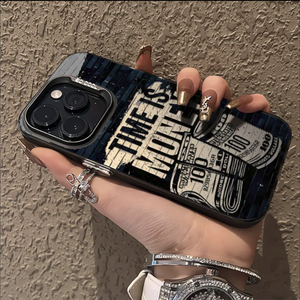 Cover per <span class=keywords><strong>iPhone</strong></span> XR <span class=keywords><strong>XS</strong></span> 11 12 13 14 15 16 17 Pro Max con Stampa 'Time Is Money', Stile Business, Personalizzabile, Protezione per Cellulare - Product Image 5