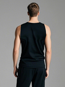 BMTT01 Paquete de 3 camisetas sin mangas para hombre Camisetas clásicas informales sin mangas de rendimiento de algodón - Product Image 3