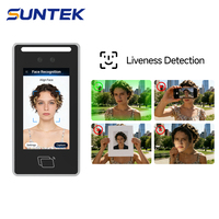 Sistema de Control de Acceso y Asistencia SUNTEK con Reconocimiento Facial, Pantalla Táctil Biométrica de 5 Pulgadas, Android 13, WiFi, NFC, Tarjeta/Código de Barras