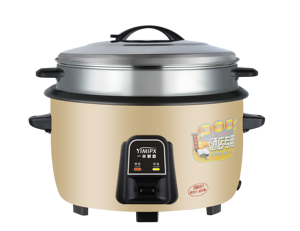 Horno <span class=keywords><strong>Piano</strong></span> électrique cylindre en acier inoxydable alliage d'aluminium 12 tasses antiadhésif cuiseur à riz électrique - Product Image 3