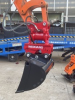 Acoplamiento Rápido Universal Inclinable WXTQH01 para Excavadora Pequeña, Cambiador de Cucharones, Equipo de Acoplamiento Hidráulico Ajustable