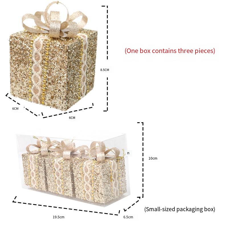 Lot de 3 petites dentelles champagne
