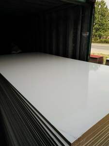 Panneau dur jaune 18mm de MDF de mélamine de style design moderne Panneau de fibres stratifiées UV Armoires de cuisine E2 Formaldéhyde Emission - Product Image 3