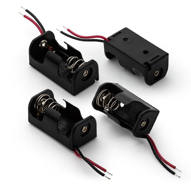 CR2 Battery case and CR2 Battery Holder case Box with Wire THM AA Plastic Battery Holder Case BH-2462