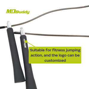 MDBuddy Cable personalizado <span class=keywords><strong>Cuerda</strong></span> <span class=keywords><strong>de</strong></span> saltar con mango Cable <span class=keywords><strong>de</strong></span> alambre <span class=keywords><strong>de</strong></span> acero - Product Image 4