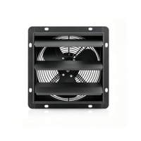 Ventilateur mural intelligent à économie d'énergie de 10 pouces avec volets automatiques pour usage commercial et domestique, ventilateur à volets carrés EC