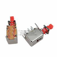 Interrupteur à bouton-poussoir à verrouillage PCB à angle droit PS-22F03 avec DPDT Double pôle 6 broches autobloquants/interrupteurs d'alimentation à clé sans verrouillage