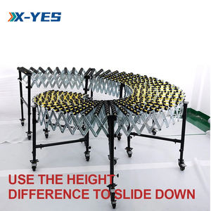 X-YES Flexibele Handmatige Telescopische Transportbaan Transportbaan Tafel Zwaartekracht Roller Transportbaan - Product Image 3