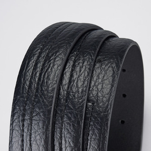 Cinturón <span class=keywords><strong>de</strong></span> Cuero PU Texturizado <span class=keywords><strong>de</strong></span> Moda Clásica para Hombre, Hebilla <span class=keywords><strong>de</strong></span> Aleación con Acabado Mate, Cinturón Cosido, Estilo Casual <span class=keywords><strong>de</strong></span> Negocios para Jeans - Product Image 5
