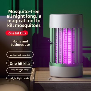 Lampe <span class=keywords><strong>anti</strong></span>-moustiques électrique LED rechargeable par USB, 1200 mA, style colonne romaine, pour extérieur - Product Image 3