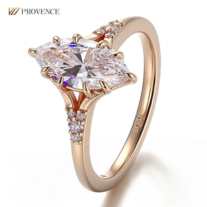 1-3ct Marquise Cut IGI certificata Lab Diamond 925 in argento Sterling anello regalo di san valentino per matrimonio di fidanzamento uomo e donna - Product Image 1