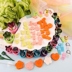 Mini juego de cortadores de frutas y verduras, tenedores de animales con forma de comida pequeña para niños, corte de galletas para hornear - Product Image 2