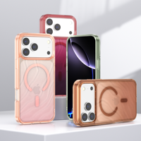 Nouvelle Arrivée Coque de Téléphone Magnétique Robuste à Texture Ondulée Dégradée avec Recharge Sans Fil pour iPhone 17 Air Pro Max 16 Plus 15 14 13