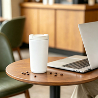 Mug de voyage 12 oz, tasse en acier inoxydable à double paroi avec couvercle anti-fuite, idéal pour les boissons chaudes et froides