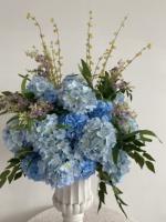 Nouvelle Boule de Fleurs Artificielles en Soie Hortensia Bleu et Blanc, Centre de Table pour Mariage, Anniversaire et Décoration d'Événements